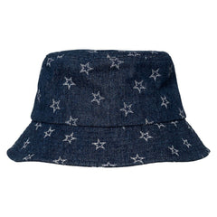 Dallas Cowboys The Wild Collective Women's Denim Bucket Hat Navy - NFL