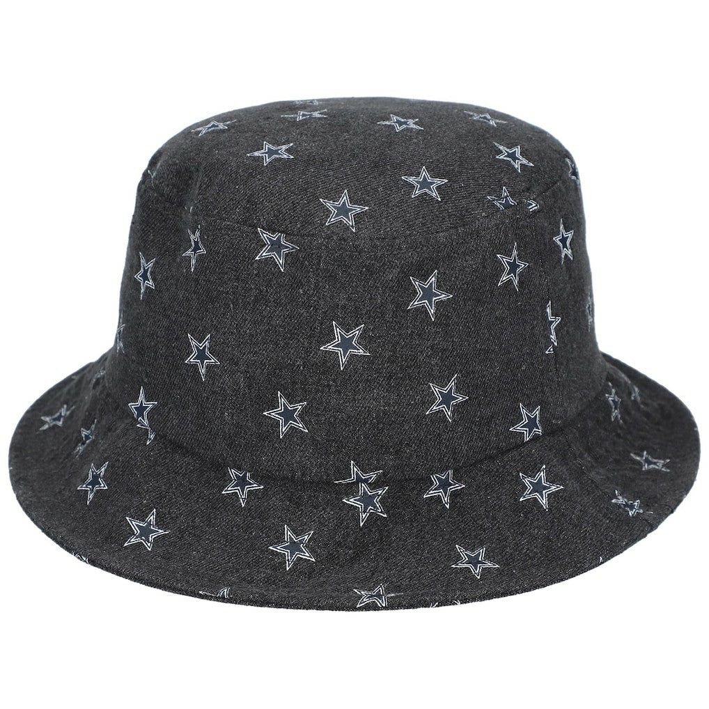 Dallas Cowboys The Wild Collective Women's Denim Bucket Hat Black - NFL