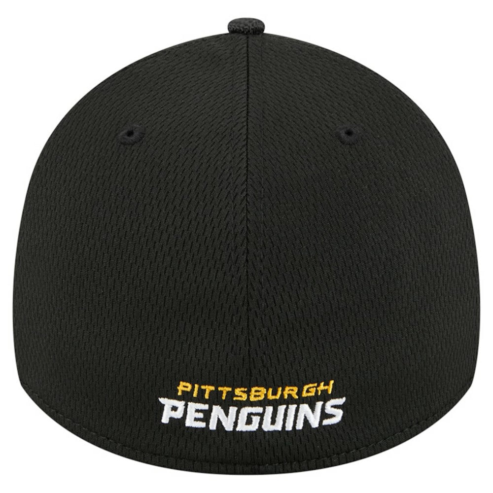Pittsburgh Penguins New Era Visor Hit 39THIRTY Flex Hat Black