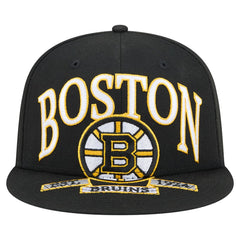 Boston Bruins New Era Oversized Vintage Arch 59Fifty Fitted Hat Black