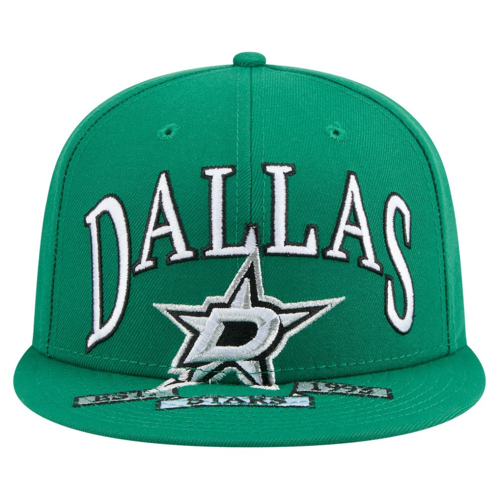 Dallas Stars - New Era Oversized Vintage Arch 59Fifty Fitted Hat Kelly Green