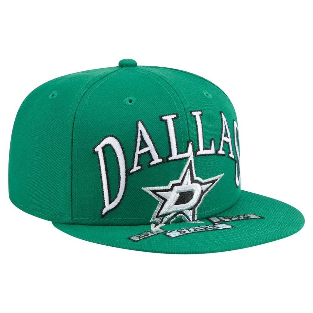 Dallas Stars - New Era Oversized Vintage Arch 59Fifty Fitted Hat Kelly Green