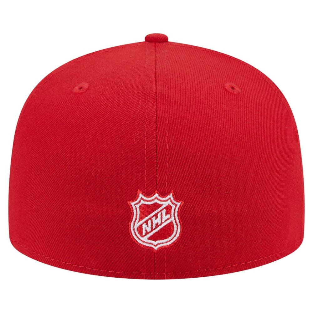 Detroit Red Wings - New Era Oversized Vintage Arch 59Fifty Fitted Hat Red