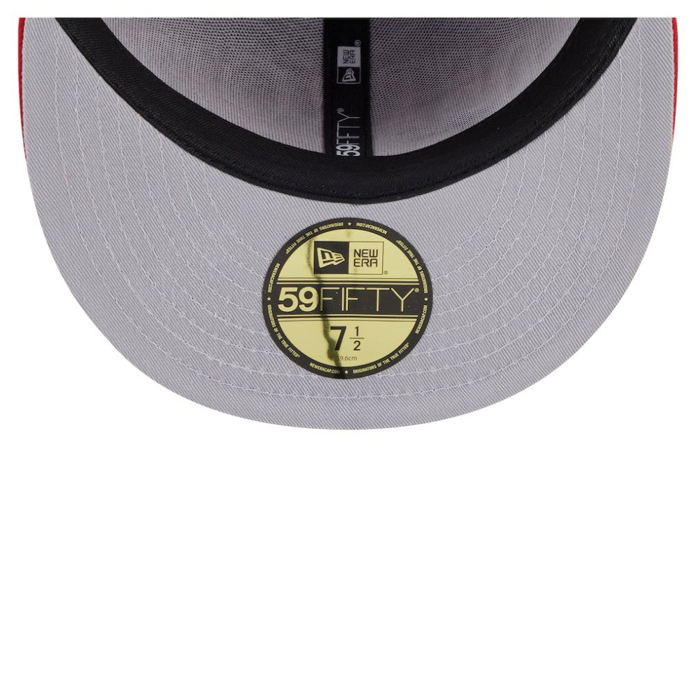 Detroit Red Wings - New Era Oversized Vintage Arch 59Fifty Fitted Hat Red