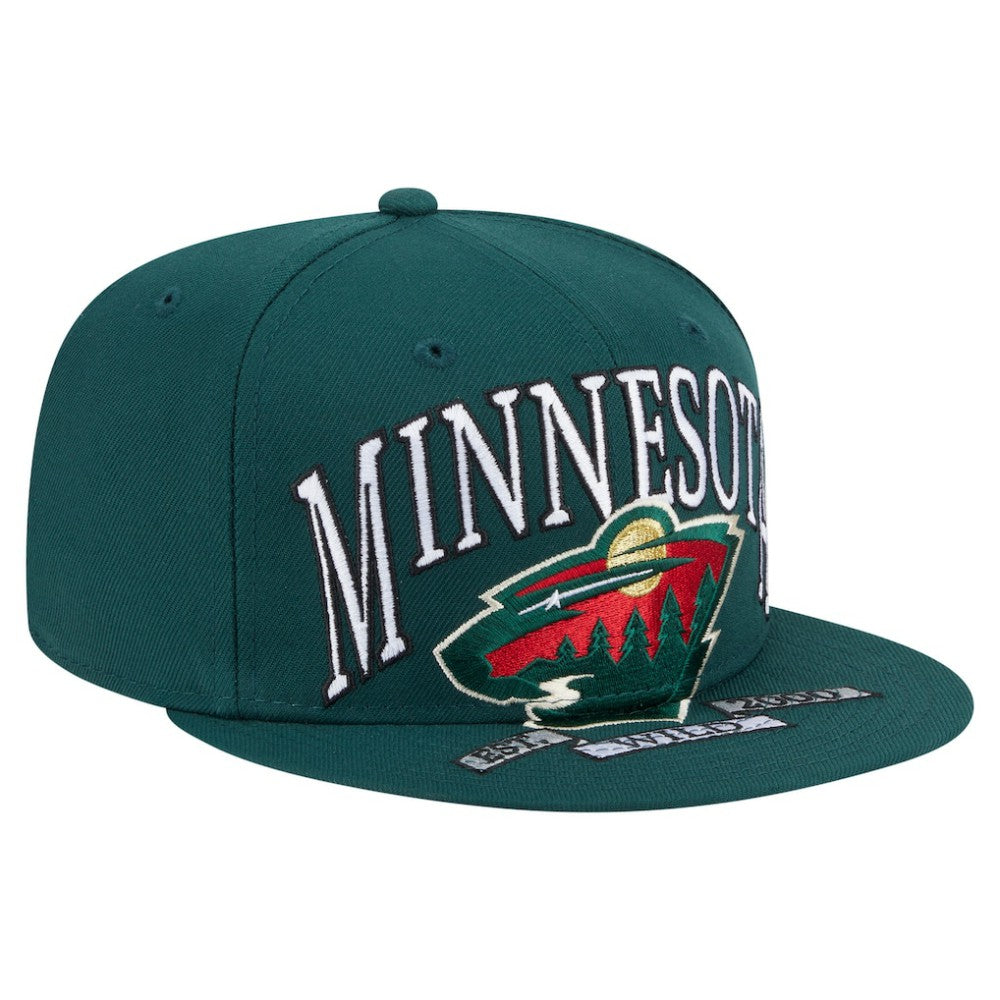 Minnesota Wild - New Era Oversized Vintage Arch 59Fifty Fitted Hat Green