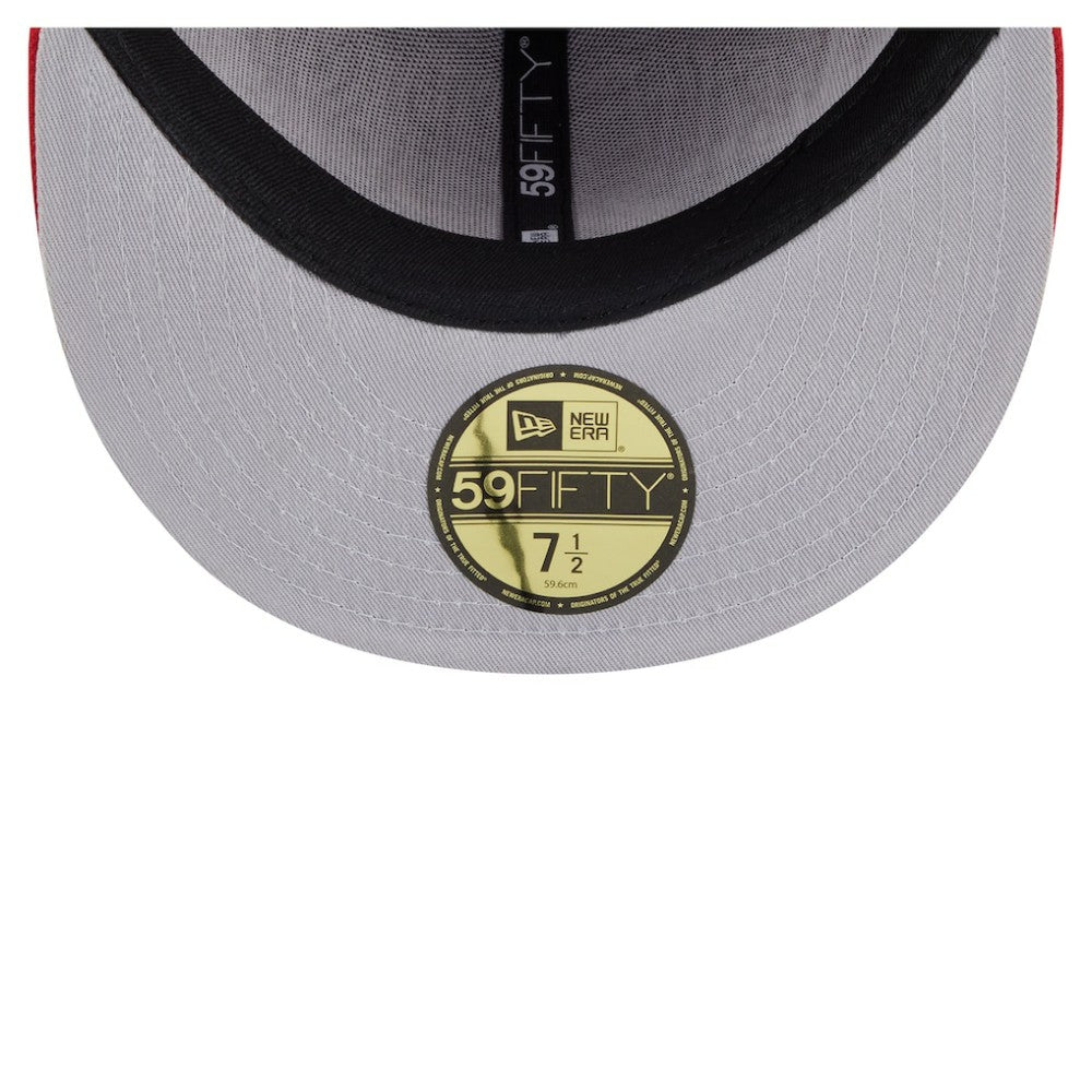 New Jersey Devils - New Era Oversized Vintage Arch 59Fifty Fitted Hat Red