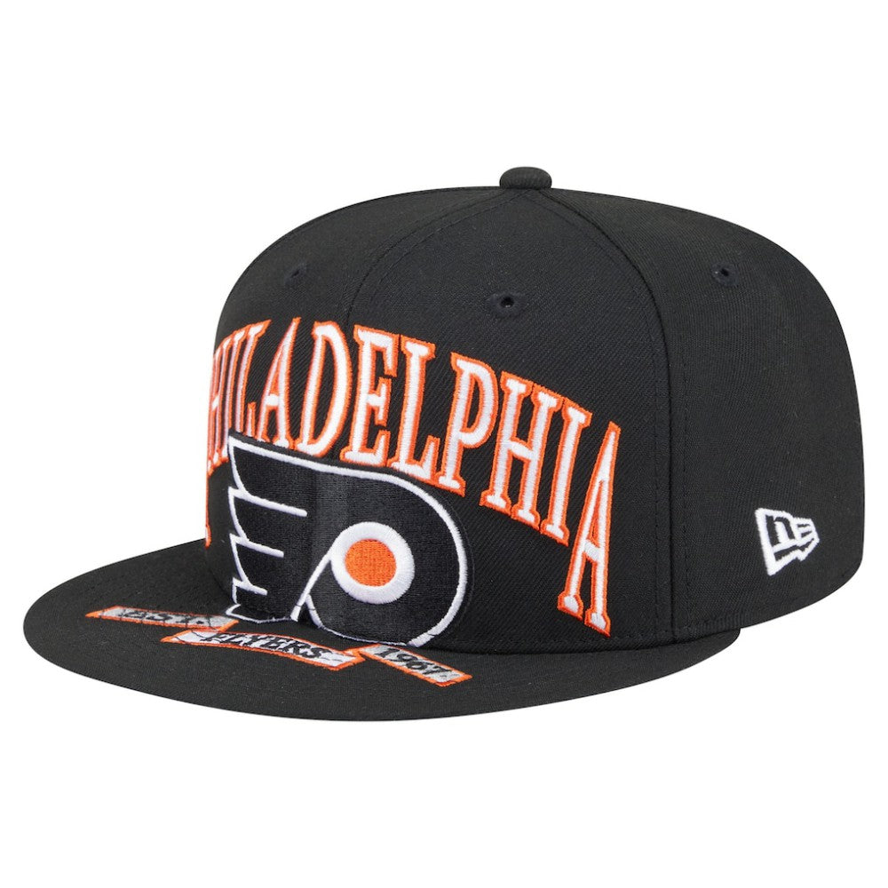 Philadelphia Flyers - New Era Oversized Vintage Arch 59Fifty Fitted Hat Black