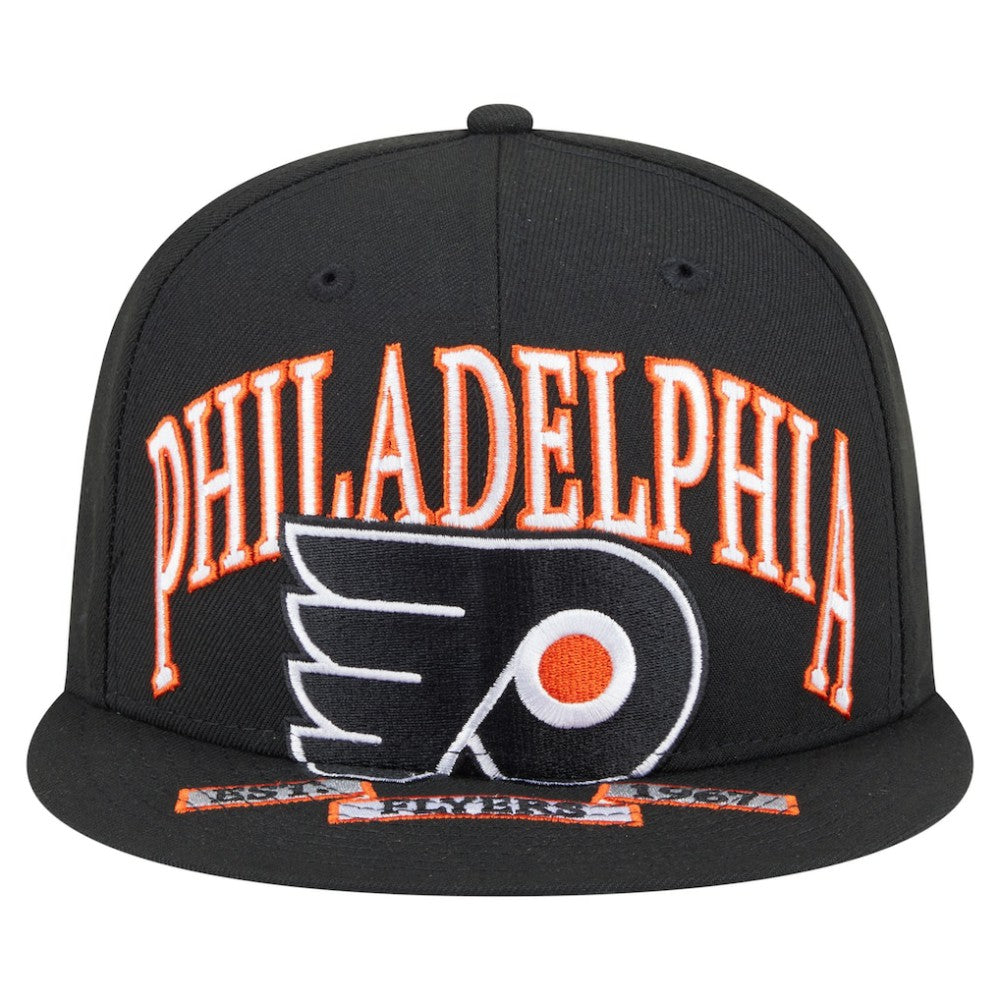 Philadelphia Flyers - New Era Oversized Vintage Arch 59Fifty Fitted Hat Black