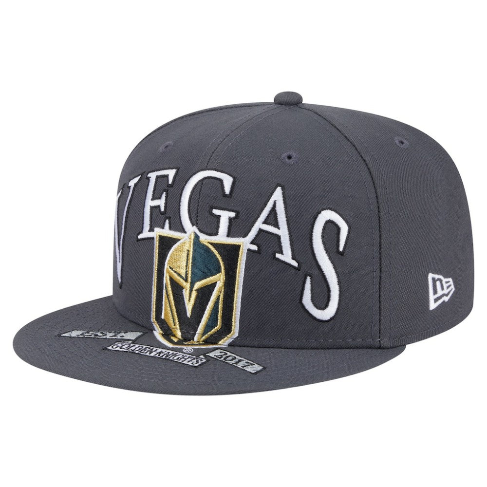 Vegas Golden Knights New Era Oversized Vintage Arch 59Fifty Fitted Hat Gray