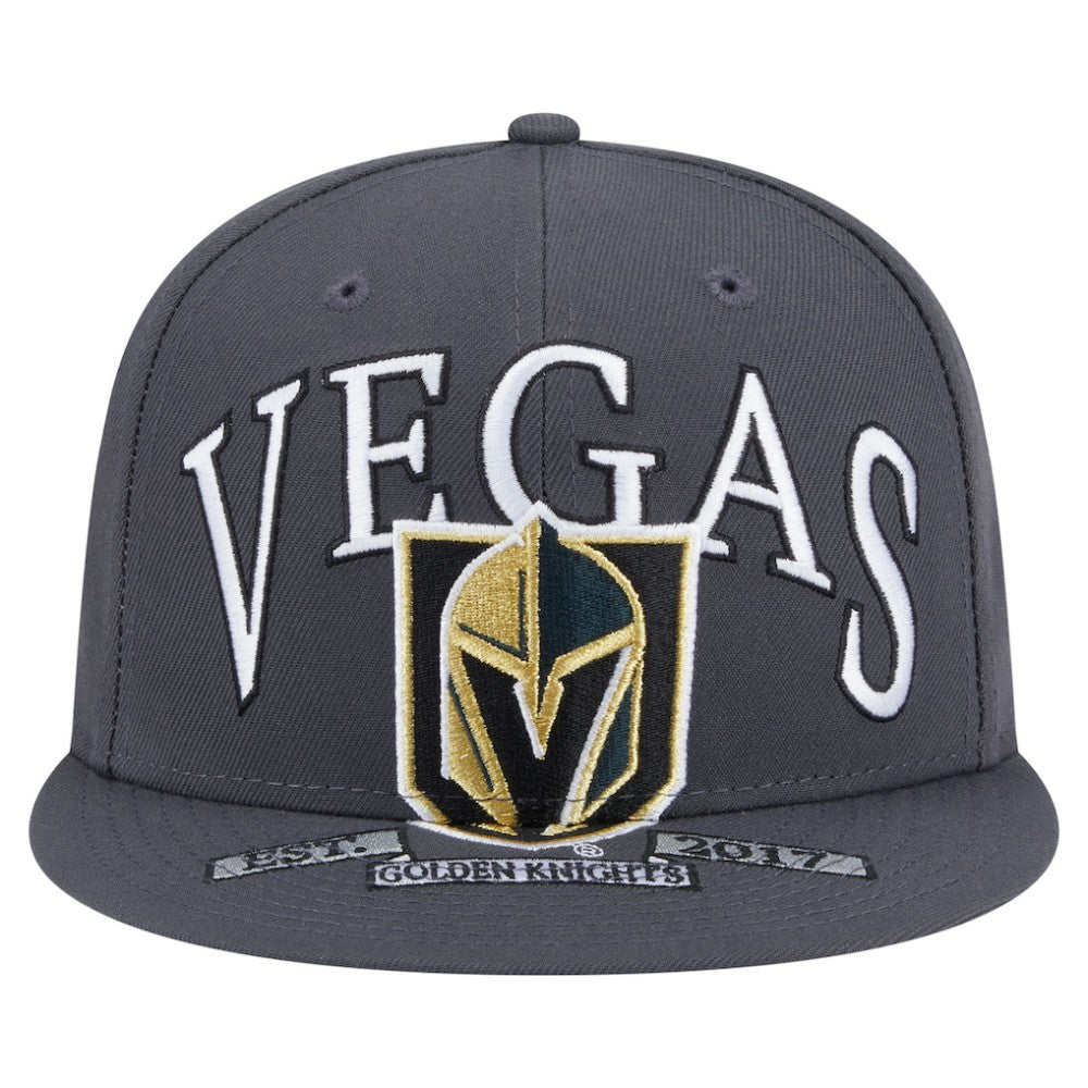 Vegas Golden Knights New Era Oversized Vintage Arch 59Fifty Fitted Hat Gray