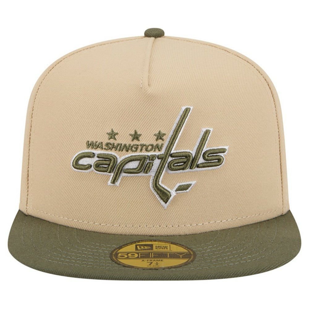 Washington Capitals New Era Color Pack Two-Tone 59FIFTY A-Frame Fitted Hat Tan/Olive