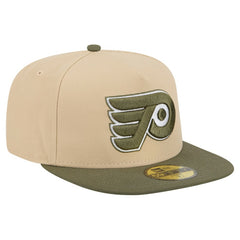 Philadelphia Flyers - New Era Color Pack Two-Tone 59FIFTY A-Frame Fitted Hat Tan/Olive
