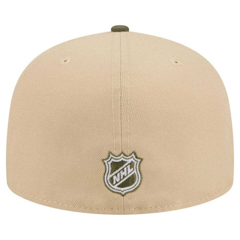 Boston Bruins New Era Color Pack Two-Tone 59FIFTY A-Frame Fitted Hat Tan/Olive