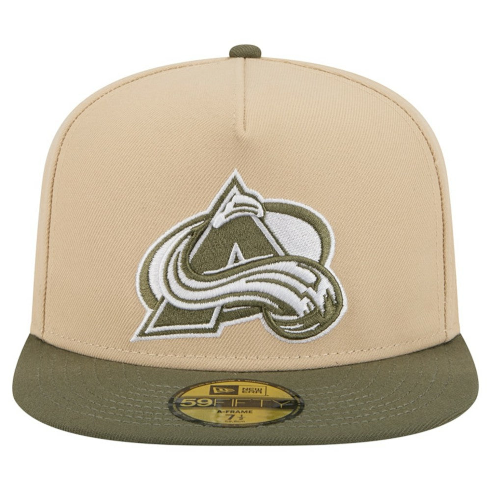 Colorado Avalanche - New Era Color Pack Two-Tone 59FIFTY A-Frame Fitted Hat Tan/Olive