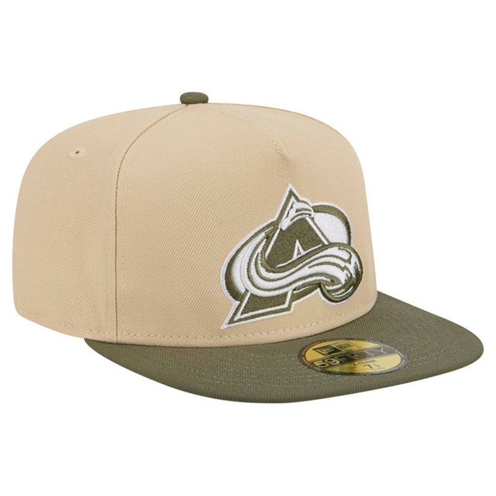 Colorado Avalanche - New Era Color Pack Two-Tone 59FIFTY A-Frame Fitted Hat Tan/Olive
