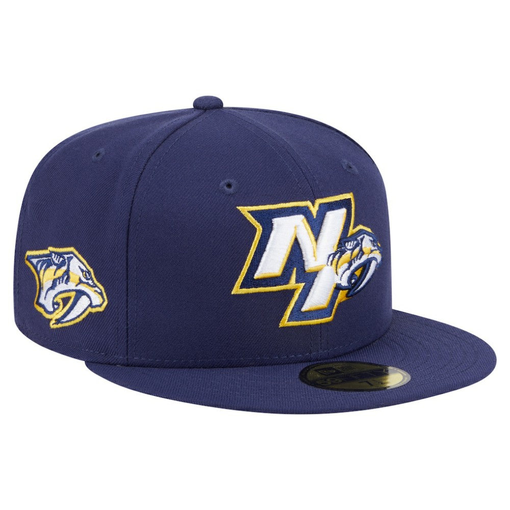 Nashville Predators - New Era Deceptor 59FIFTY Fitted Hat Navy