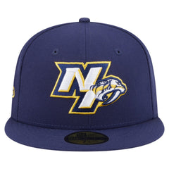 Nashville Predators - New Era Deceptor 59FIFTY Fitted Hat Navy