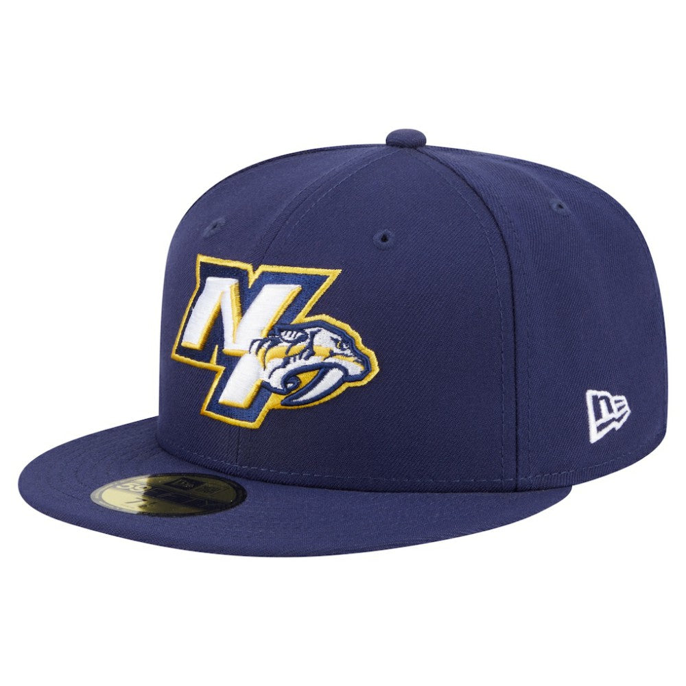Nashville Predators - New Era Deceptor 59FIFTY Fitted Hat Navy