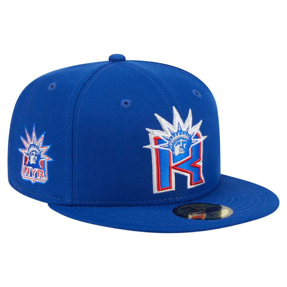 New York Rangers New Era Deceptor 59FIFTY Fitted Hat Blue