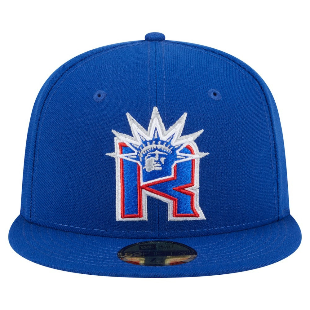 New York Rangers New Era Deceptor 59FIFTY Fitted Hat Blue