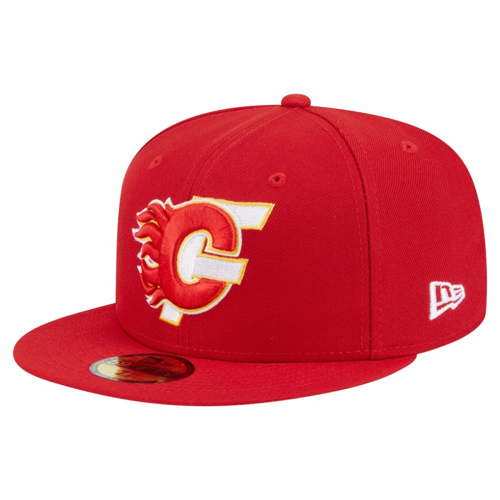Calgary Flames - New Era Deceptor 59FIFTY Fitted Hat Red