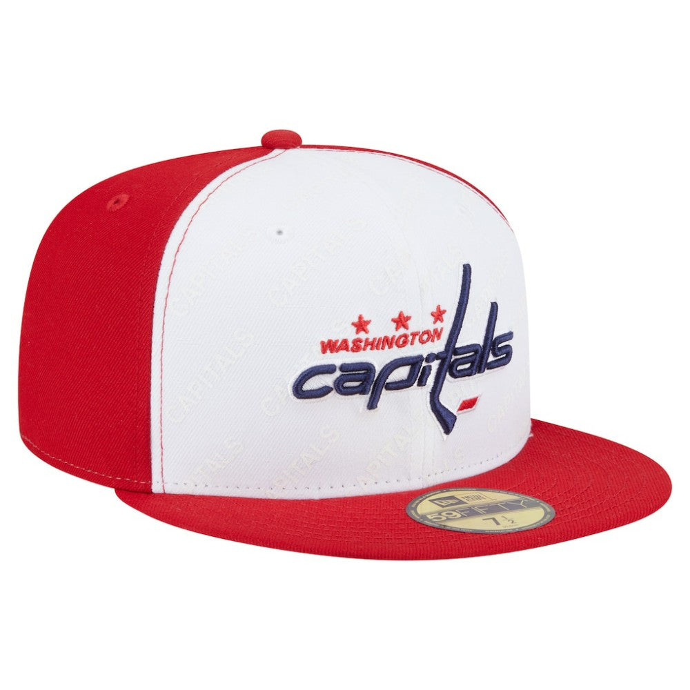 Washington Capitals New Era Repeat Two-Tone 59FIFTY Fitted Hat White/Red