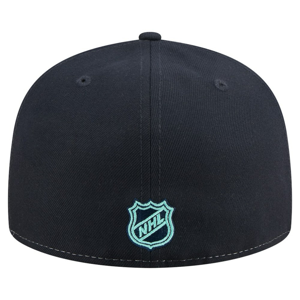 Seattle Kraken New Era Repeat Two-Tone 59FIFTY Fitted Hat White/Deep Sea Blue