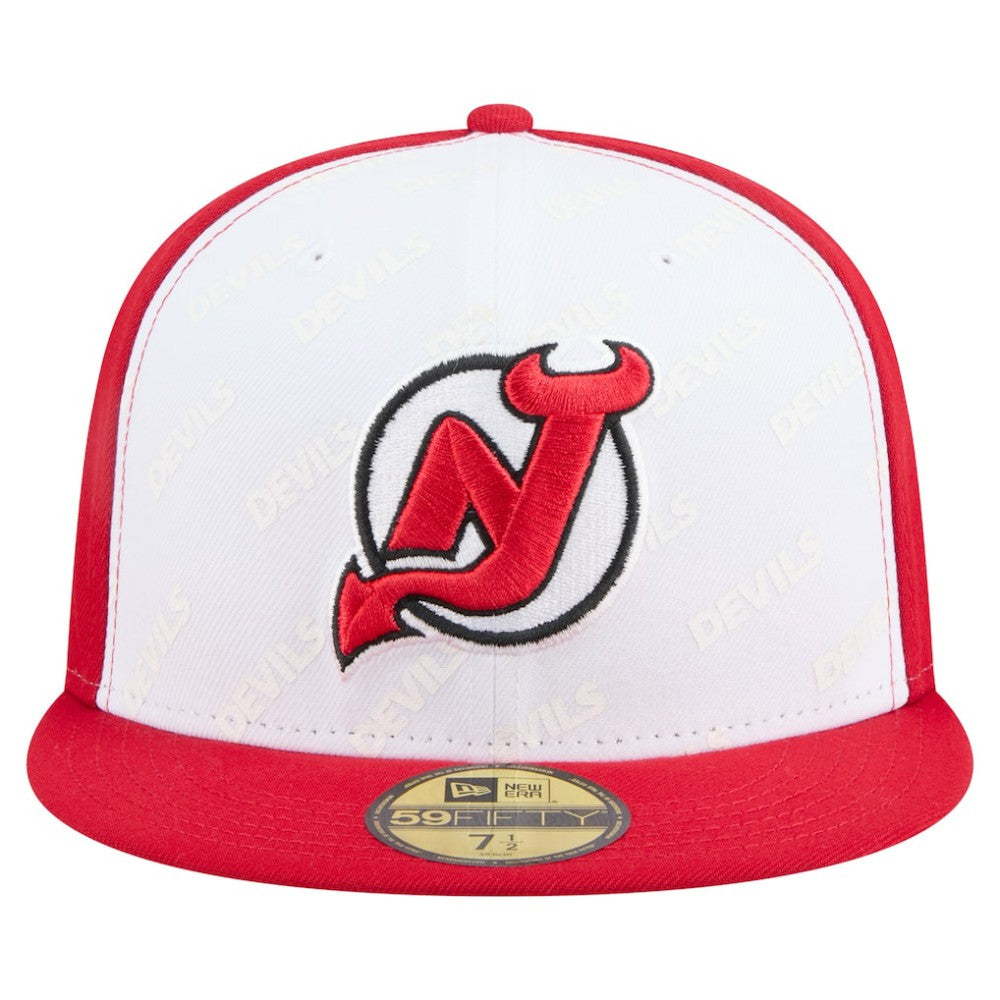 New Jersey Devils - New Era Repeat Two-Tone 59FIFTY Fitted Hat White/Red