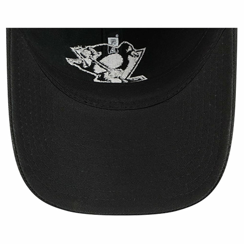 Pittsburgh Penguins New Era Stamp Fabric Applique 9TWENTY Adjustable Hat Black