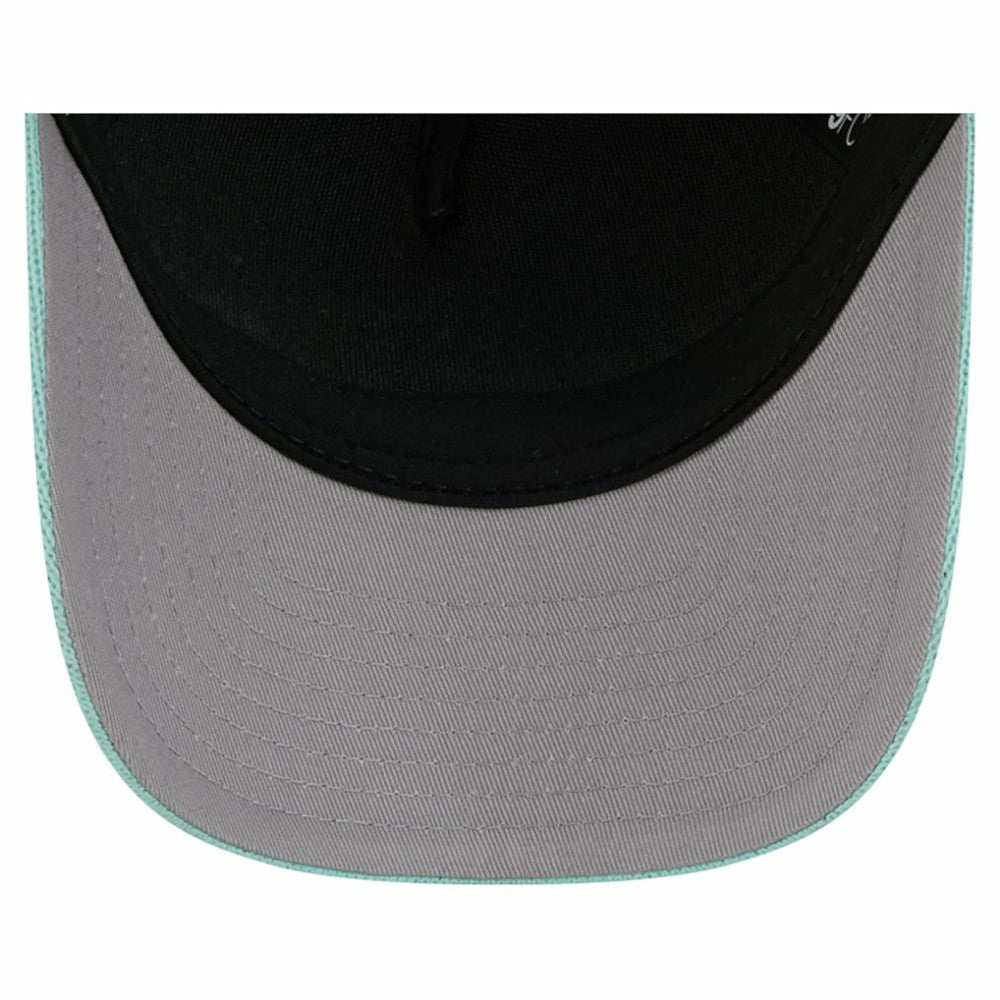 Seattle Kraken New Era Hockey Sock 9FORTY A-Frame M-Crown Adjustable Trucker Hat Light Blue/Deep Sea Blue