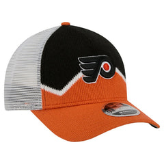 Philadelphia Flyers - New Era Hockey Sock 9FORTY A-Frame M-Crown Adjustable Trucker Hat Orange/Black