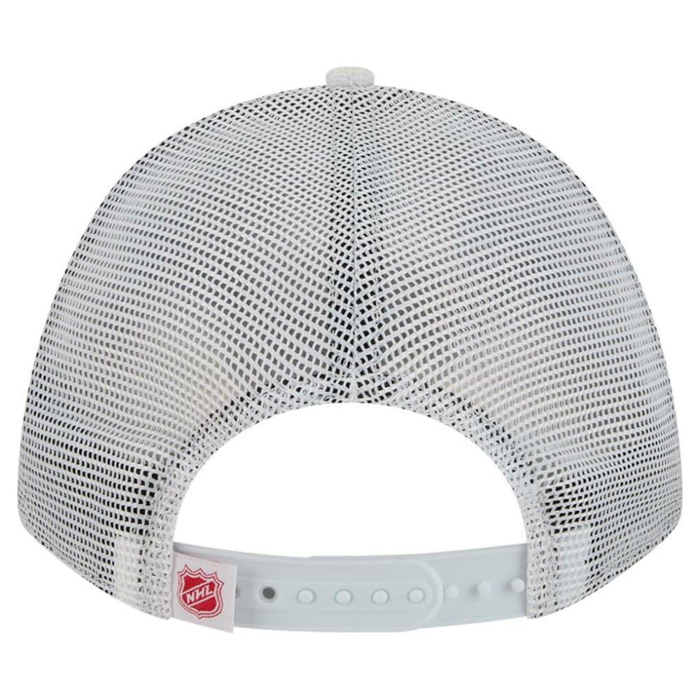 Detroit Red Wings - New Era Hockey Sock 9FORTY A-Frame M-Crown Adjustable Trucker Hat White/Red