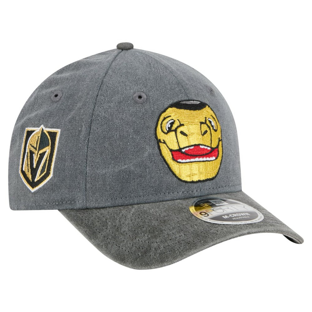 Vegas Golden Knights New Era Mascot 2-Tone 9FORTY Adjustable Hat Charcoal/Black