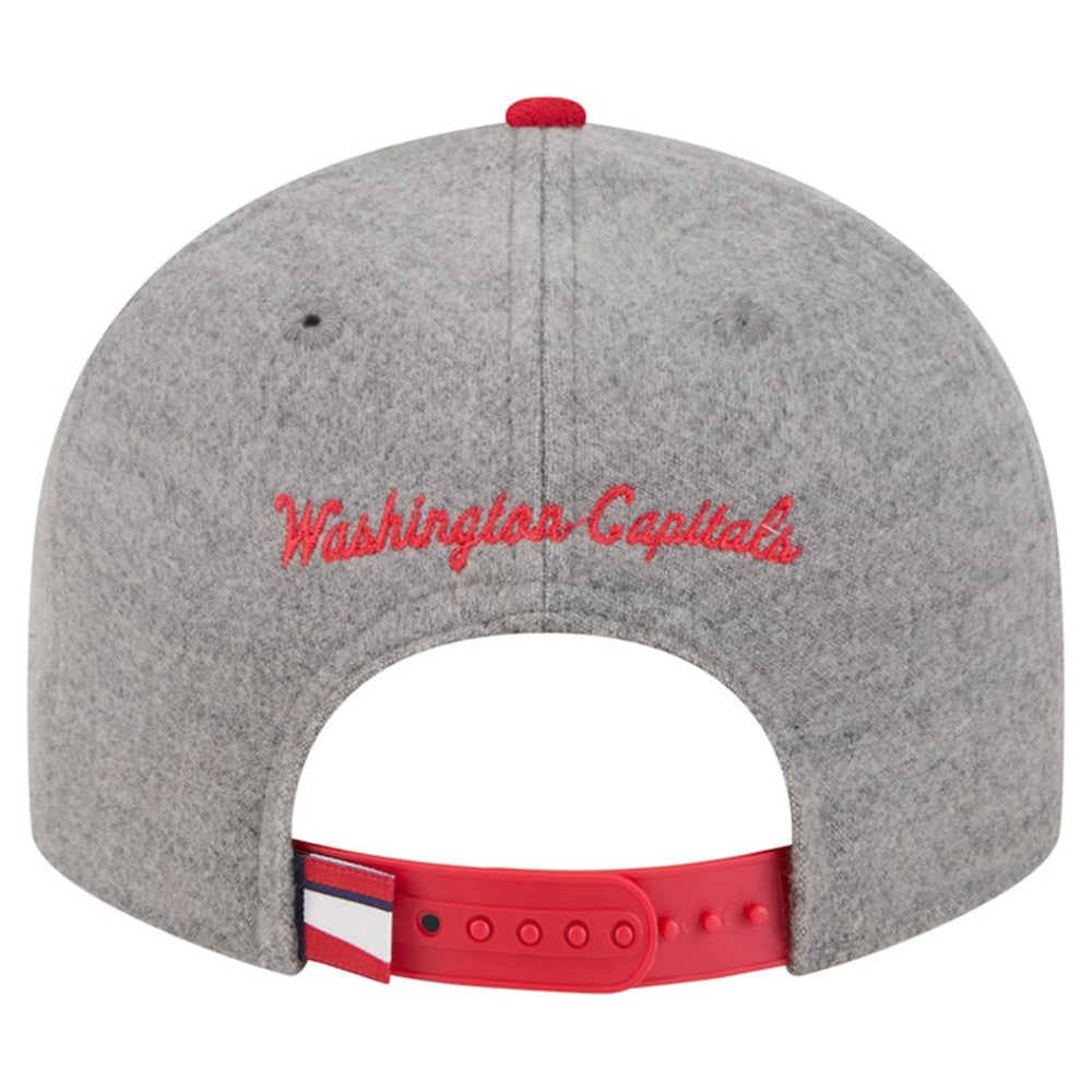 Washington Capitals New Era Wool Pin Low Profile 9FIFTY Snapback Hat Gray/Red
