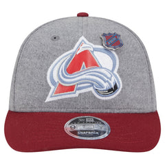 Colorado Avalanche - New Era Wool Pin Low Profile 9FIFTY Snapback Hat Gray/Burgundy