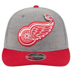 Detroit Red Wings - New Era Wool Pin Low Profile 9FIFTY Snapback Hat Gray/Red