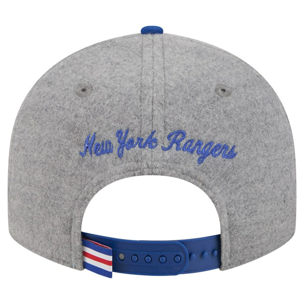New York Rangers New Era Wool Pin Low Profile 9FIFTY Snapback Hat Gray/Blue