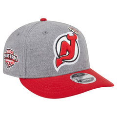 New Jersey Devils - New Era Wool Pin Low Profile 9FIFTY Snapback Hat Gray/Red