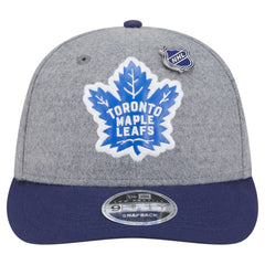 Toronto Maple Leafs - New Era Wool Pin Low Profile 9FIFTY Snapback Hat Gray/Blue