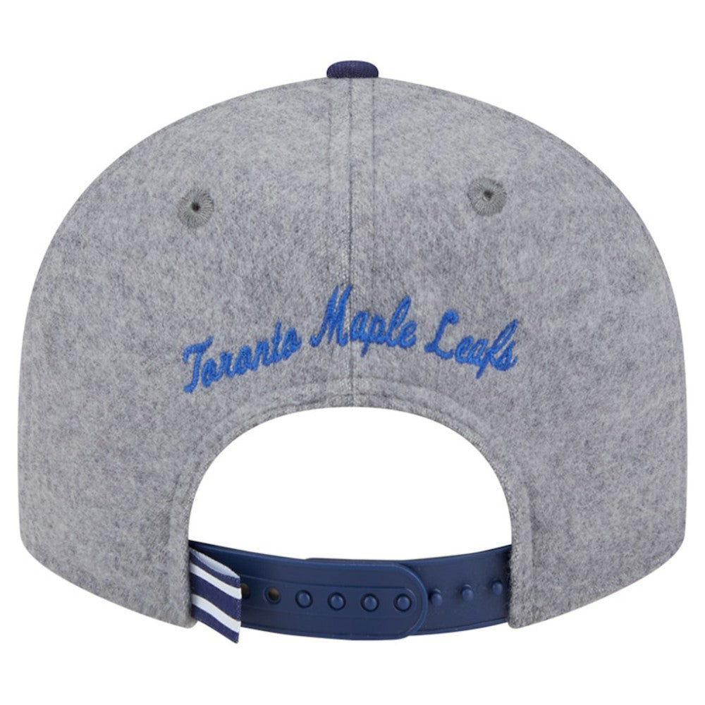 Toronto Maple Leafs - New Era Wool Pin Low Profile 9FIFTY Snapback Hat Gray/Blue