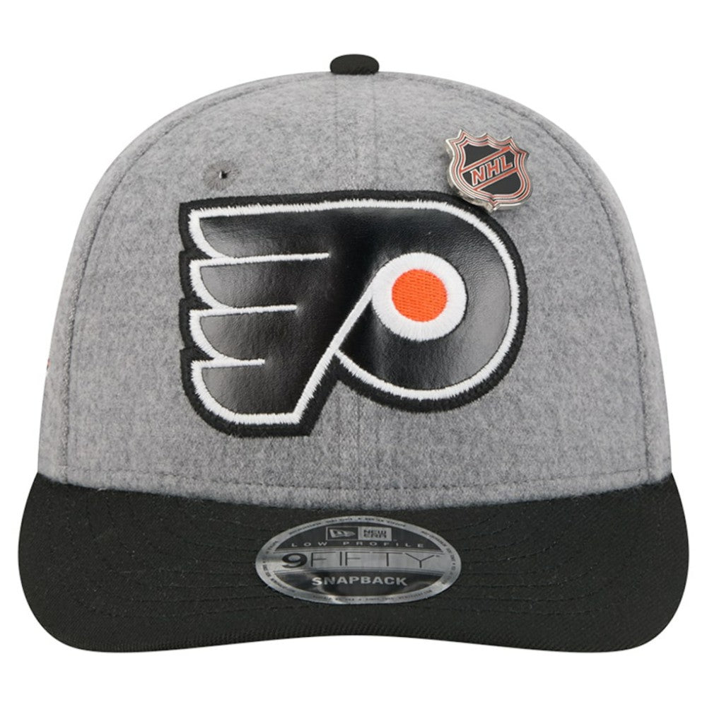Philadelphia Flyers - New Era Wool Pin Low Profile 9FIFTY Snapback Hat Gray/Black