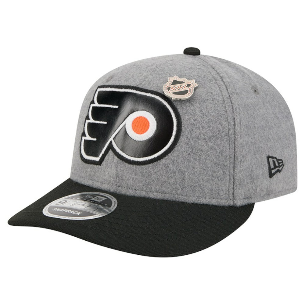 Philadelphia Flyers - New Era Wool Pin Low Profile 9FIFTY Snapback Hat Gray/Black