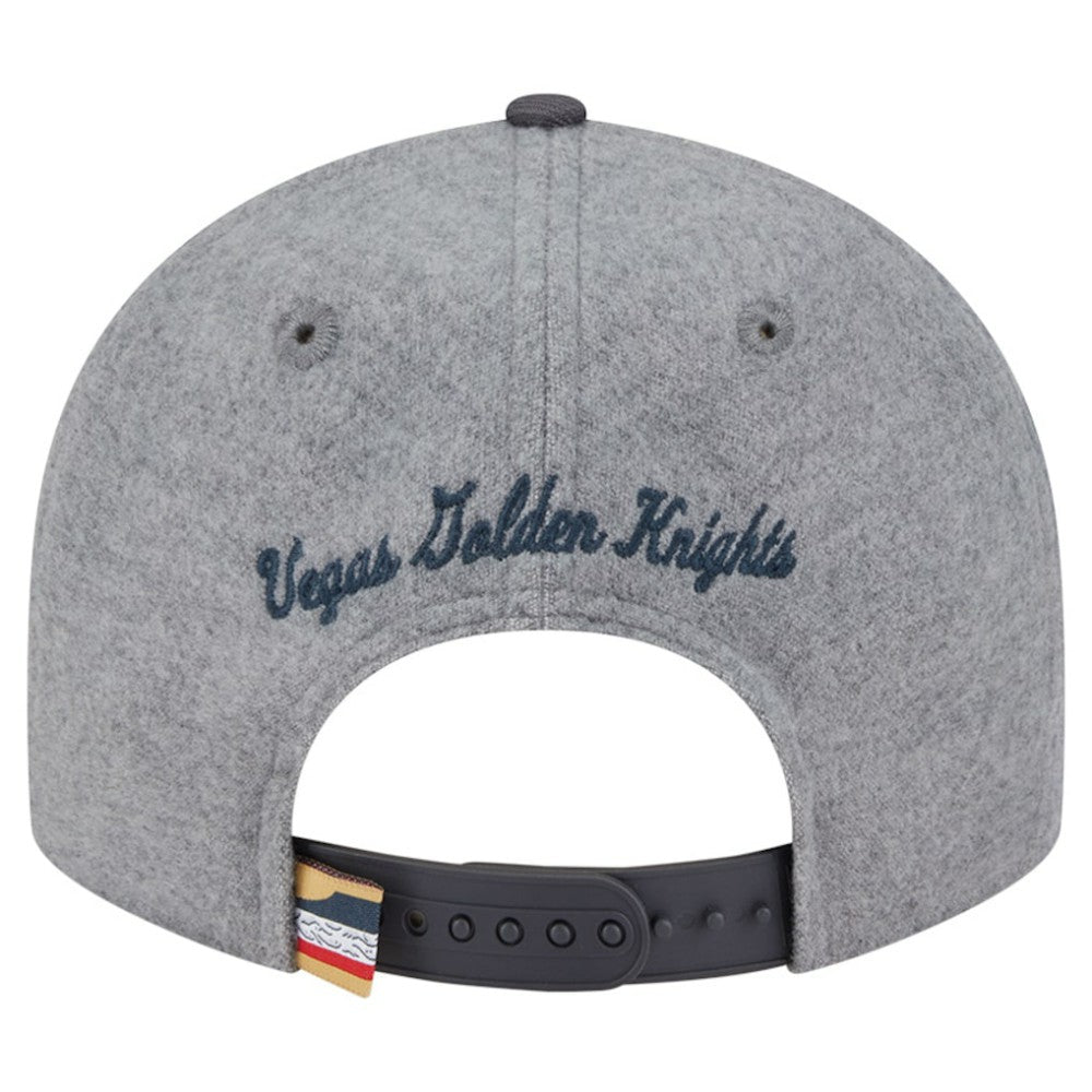 Vegas Golden Knights New Era Wool Pin Low Profile 9FIFTY Snapback Hat Gray/Black