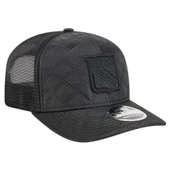 New York Rangers New Era Quilted Nylon 9SEVENTY Adjustable Trucker Hat Black