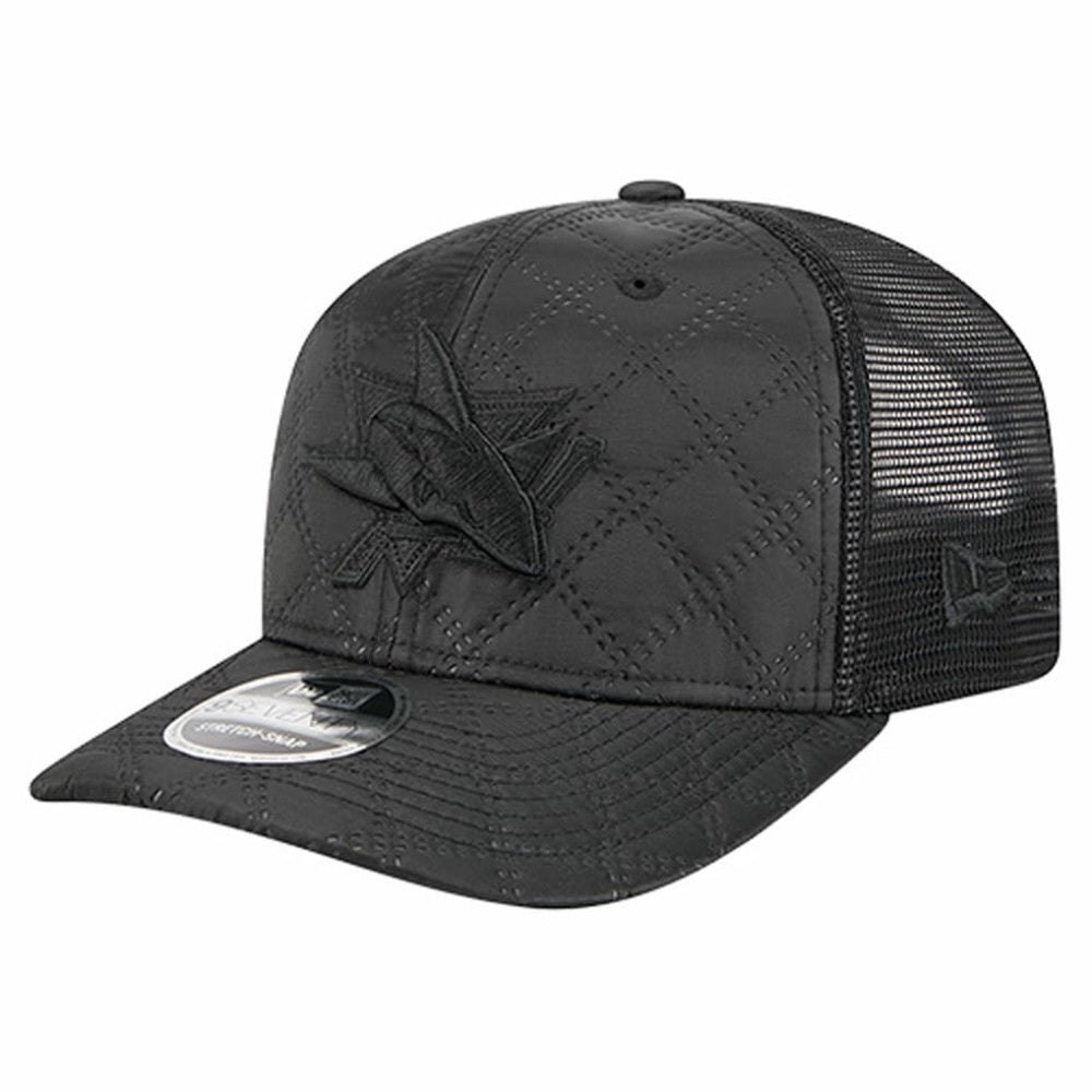 San Jose Sharks - New Era Quilted Nylon 9SEVENTY Adjustable Trucker Hat Black