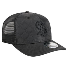 Seattle Kraken New Era Quilted Nylon 9SEVENTY Adjustable Trucker Hat Black