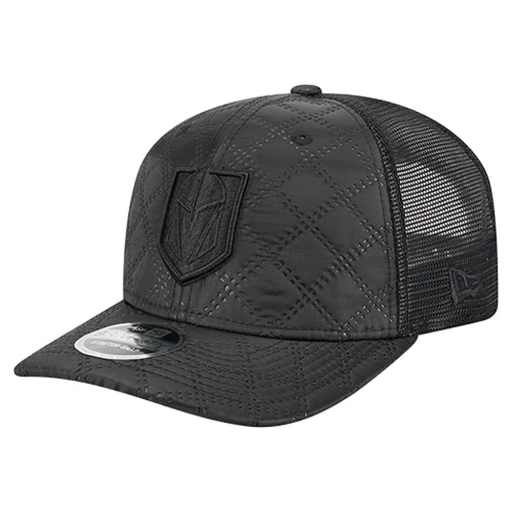 Vegas Golden Knights New Era Quilted Nylon 9SEVENTY Adjustable Trucker Hat Black
