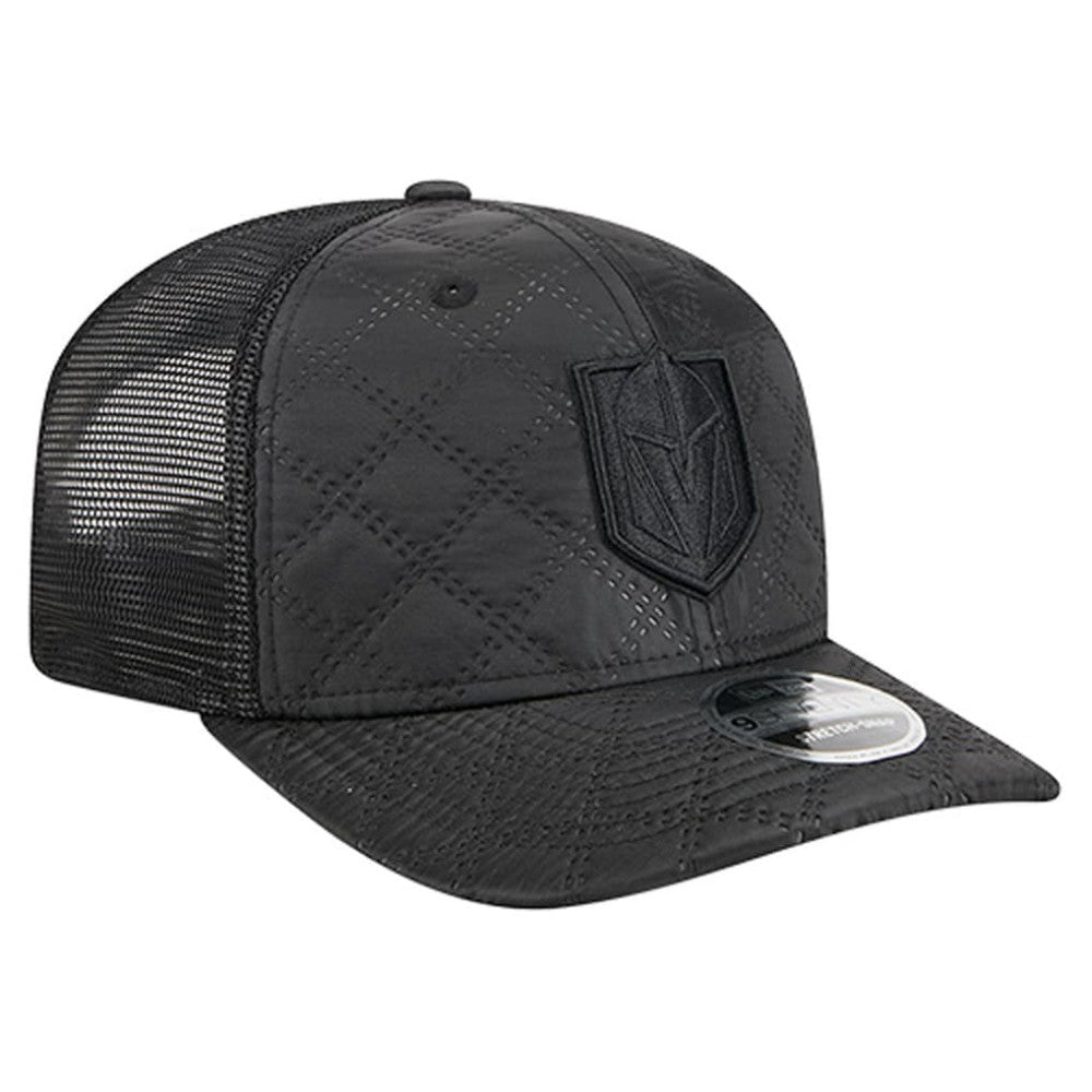 Vegas Golden Knights New Era Quilted Nylon 9SEVENTY Adjustable Trucker Hat Black