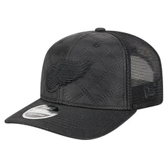 Detroit Red Wings - New Era Quilted Nylon 9SEVENTY Adjustable Trucker Hat Black