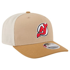 New Jersey Devils - New Era Two-Tone Trucker 9SEVENTY Stretch Snap Adjustable Hat Tan/Light Brown